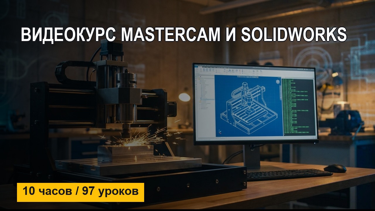 Видеокурс MasterCAM 2018 и SolidWorks 2016 — обзор курса (10 часов, 97 уроков)