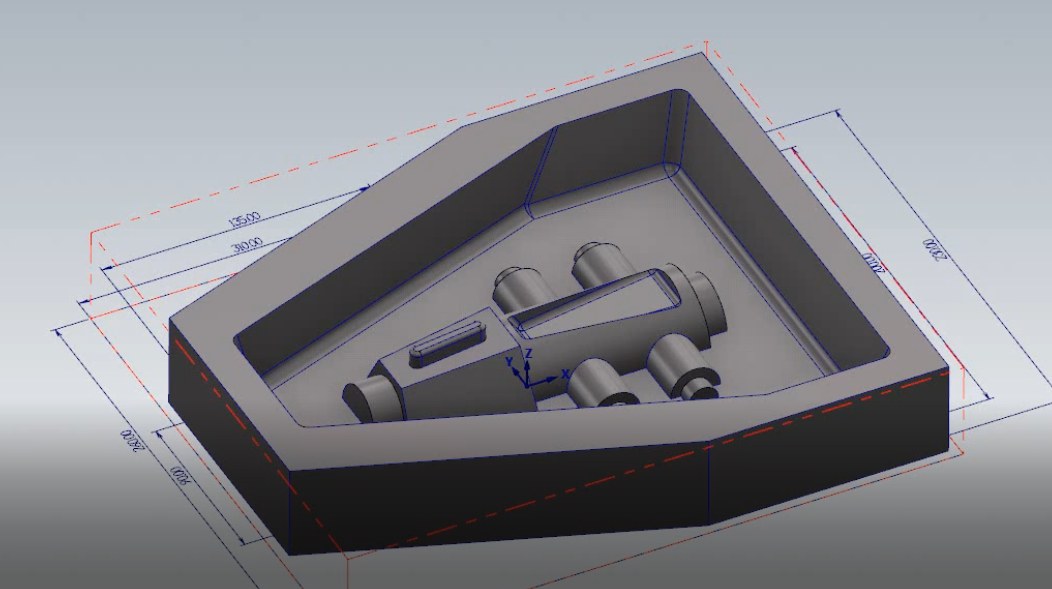 3D-модель литейной оснастки урока 3