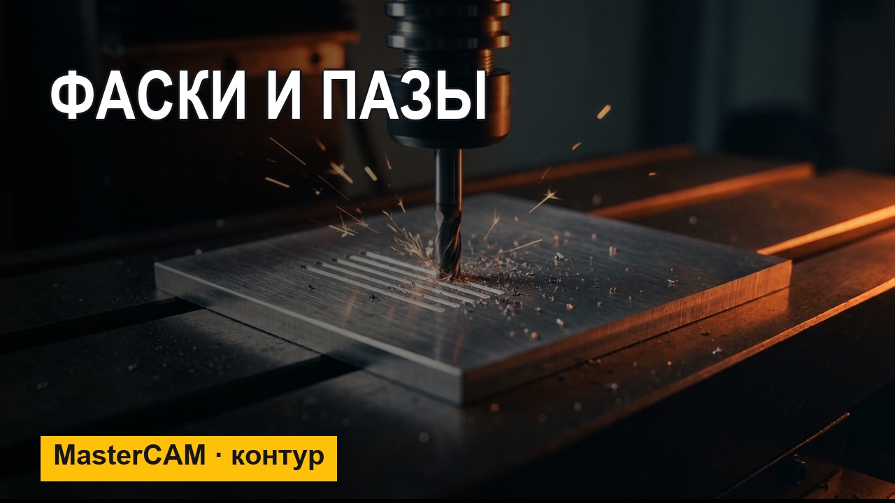 MasterCAM: контур для фасок и пазов по нескольким цепочкам