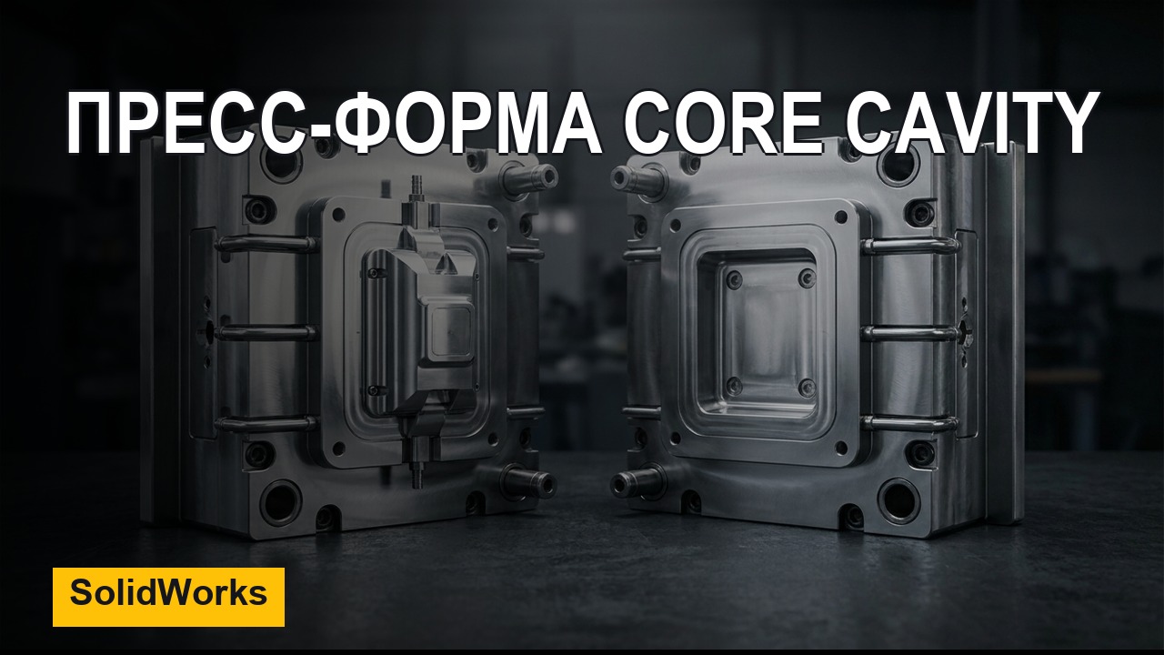 SolidWorks: пресс-форма — моделирование core/cavity (матрица и пуансон)