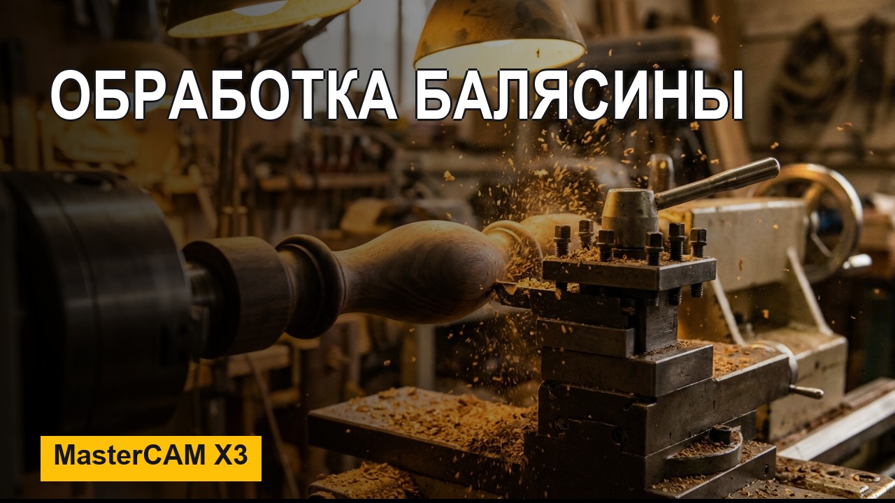 MasterCAM X3: обработка балясины на ЧПУ — токарно-фрезерная программа