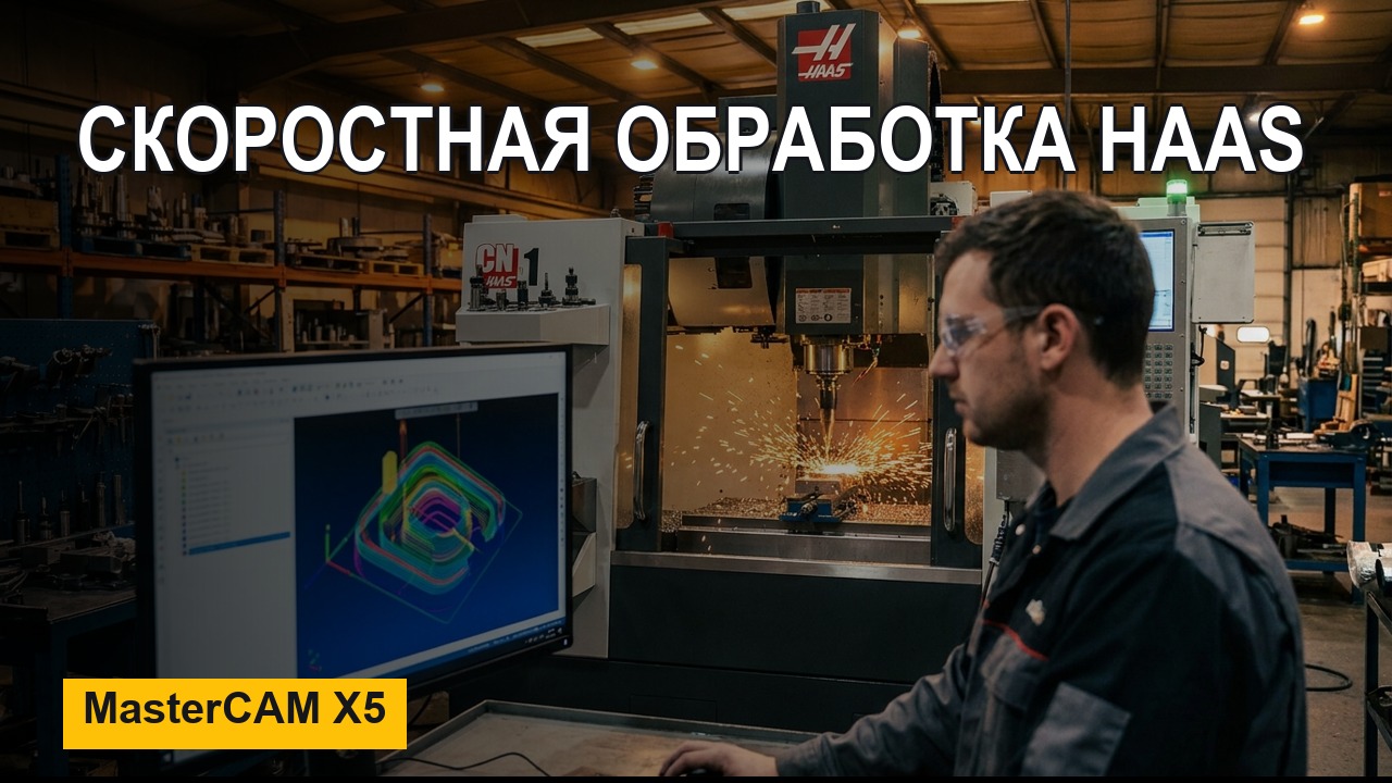 MasterCAM X5: скоростная обработка на HAAS CNC — урок для программиста
