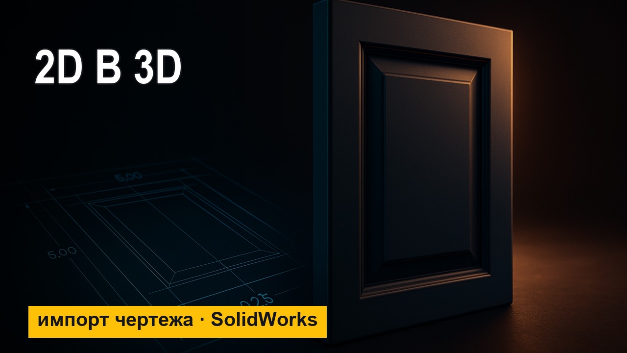 Перевод 2D-чертежа в 3D в SolidWorks — импорт DXF/DWG