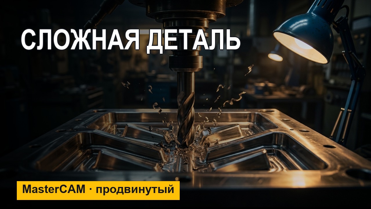 MasterCAM: сложная деталь — карманы, пазы и чистый G-код