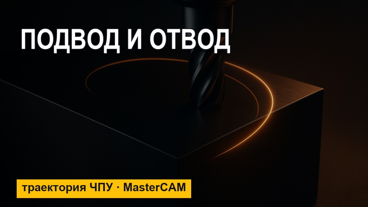 Контурная обработка в MasterCAM — подвод и отвод фрезы (ч.2)