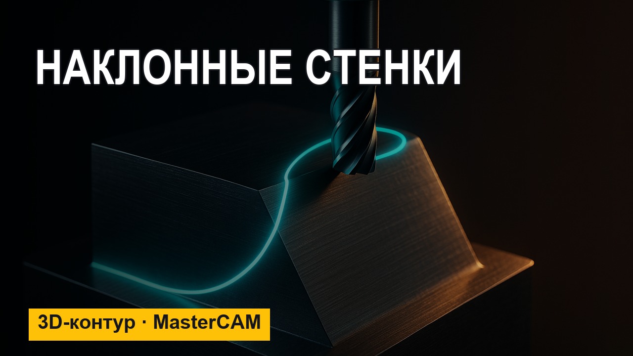 Контурная обработка в MasterCAM — наклонные стенки (ч.3)