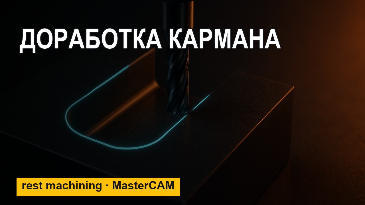 Контурная обработка в MasterCAM — доработка кармана (ч.4)