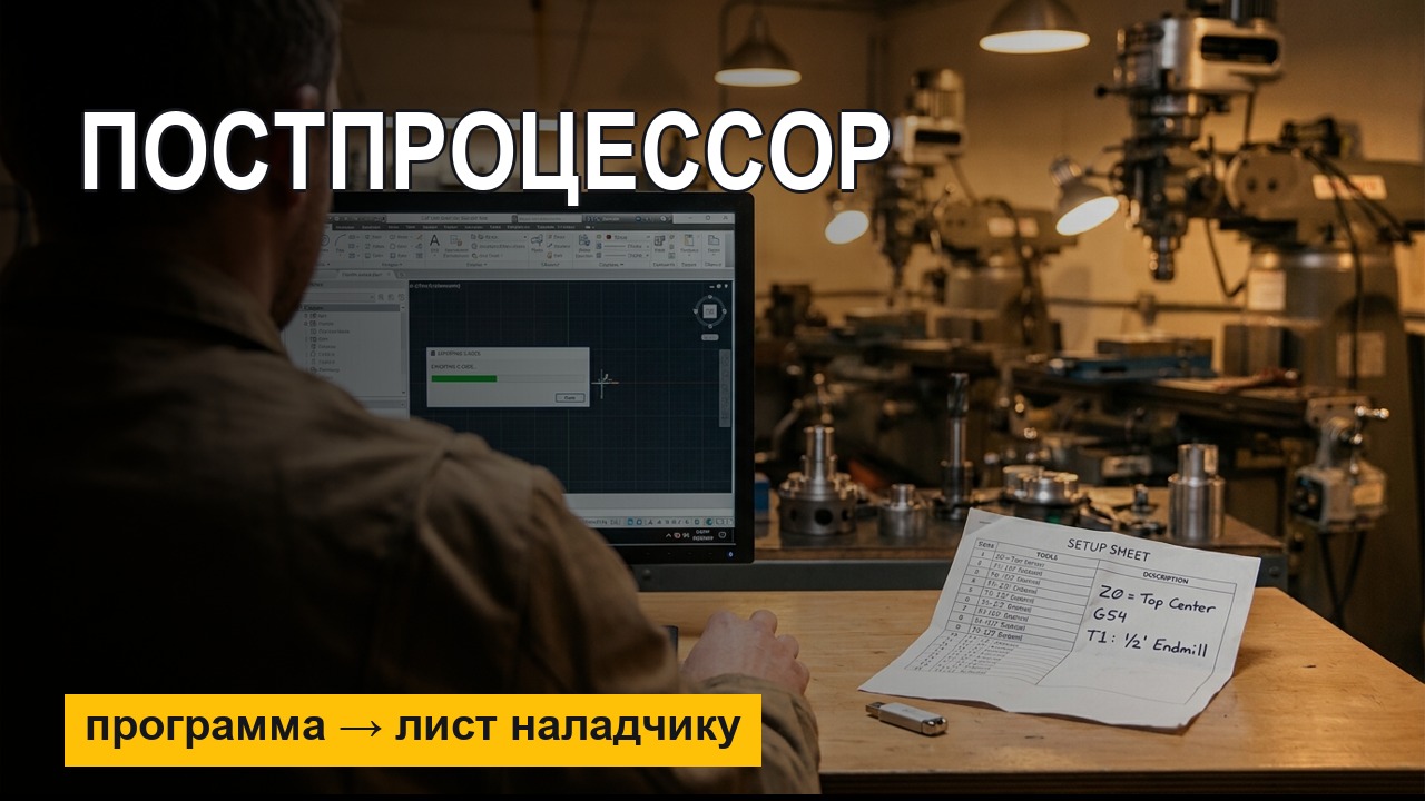 Постпроцессор MasterCAM — вывод управляющей программы и лист для наладчика