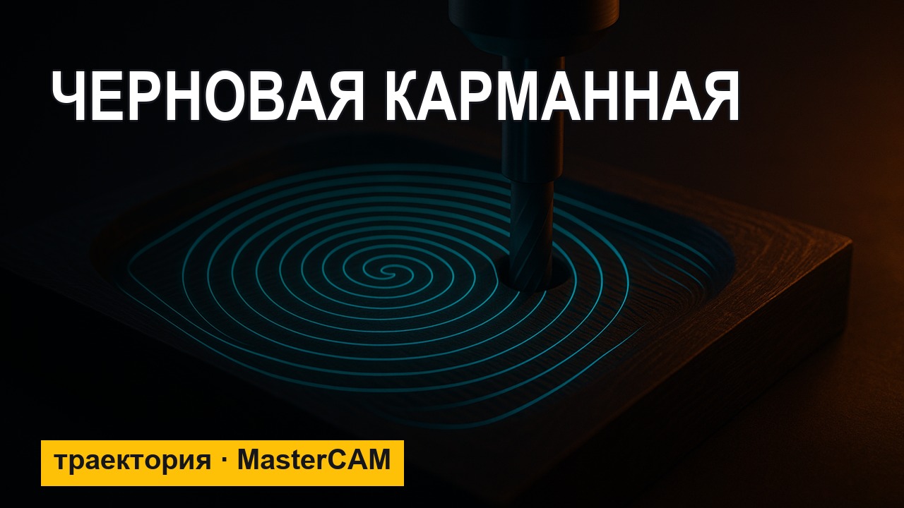 Обработка STL в MasterCAM — черновая карманная (ч.3)