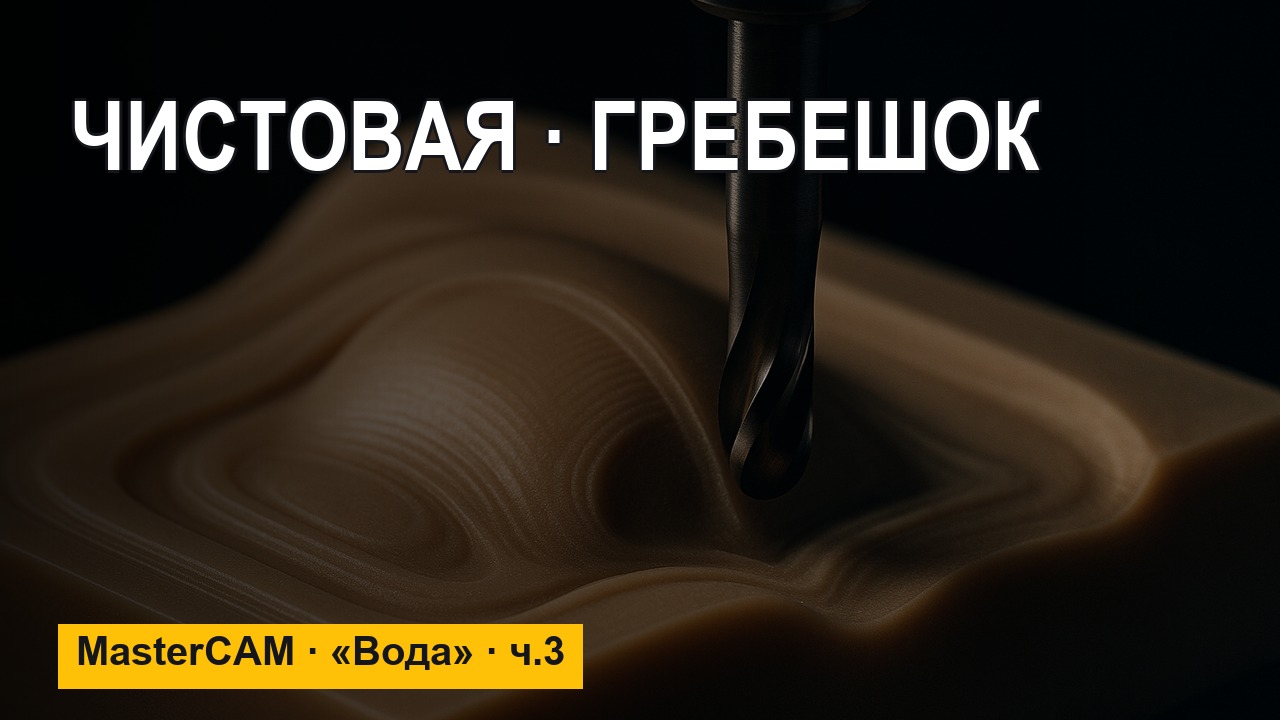 Дообработка и чистовая в MasterCAM — гребешковая траектория (ч.3)