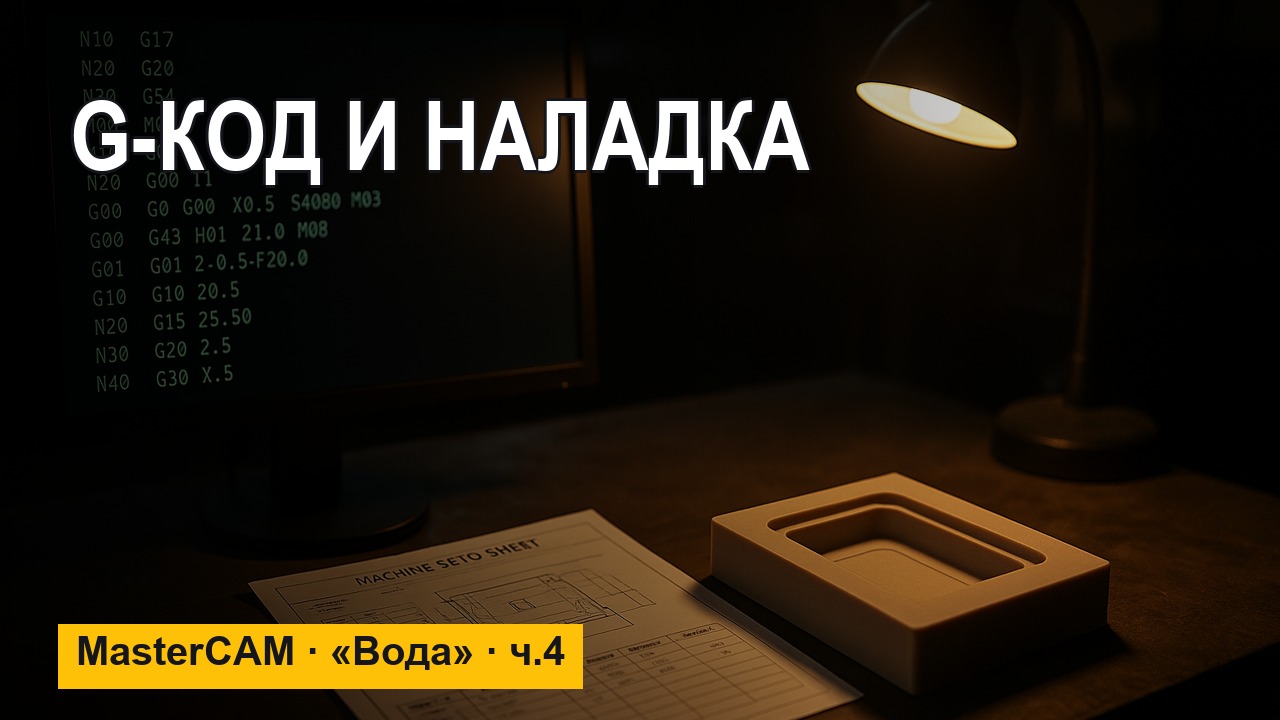 Вывод G-кода и карта наладки в MasterCAM — программа рабочему (ч.4)