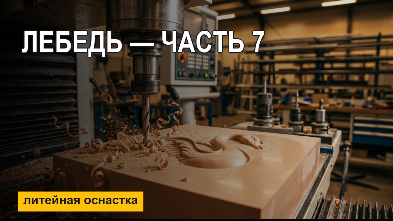 MasterCAM: обработка литейной оснастки «Лебедь» — часть 7