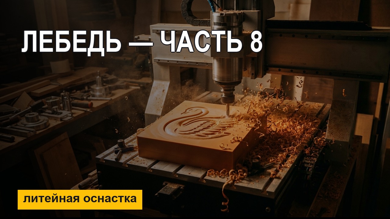 MasterCAM: обработка литейной оснастки «Лебедь» — часть 8