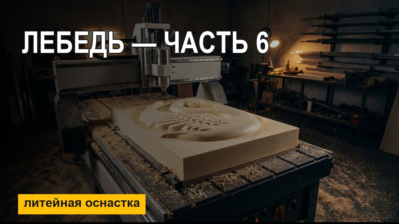 MasterCAM: обработка литейной оснастки «Лебедь» — часть 6