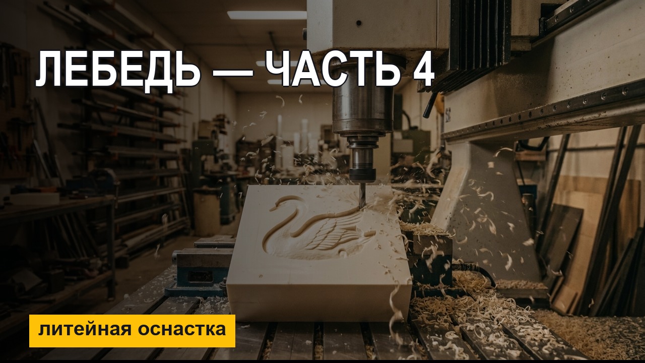 MasterCAM: обработка литейной оснастки «Лебедь» — часть 4