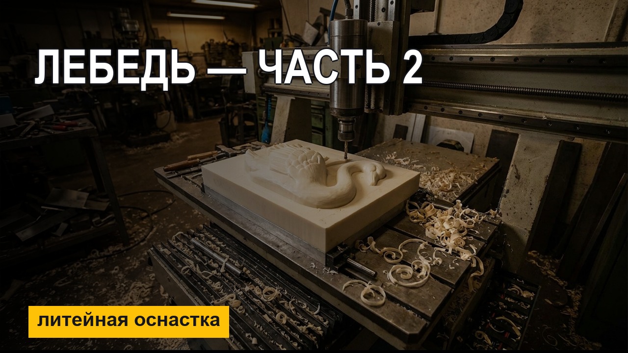 MasterCAM: обработка литейной оснастки «Лебедь» — часть 2
