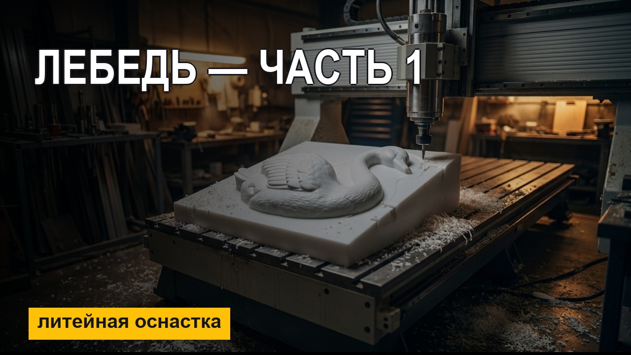 MasterCAM: обработка литейной оснастки «Лебедь» — часть 1