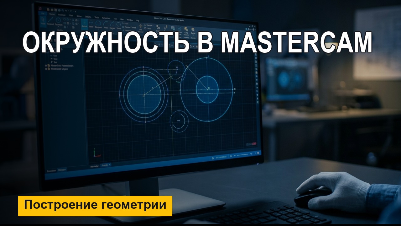 MasterCAM: окружность по крайним точкам, по 2 или 3 точкам — построение геометрии