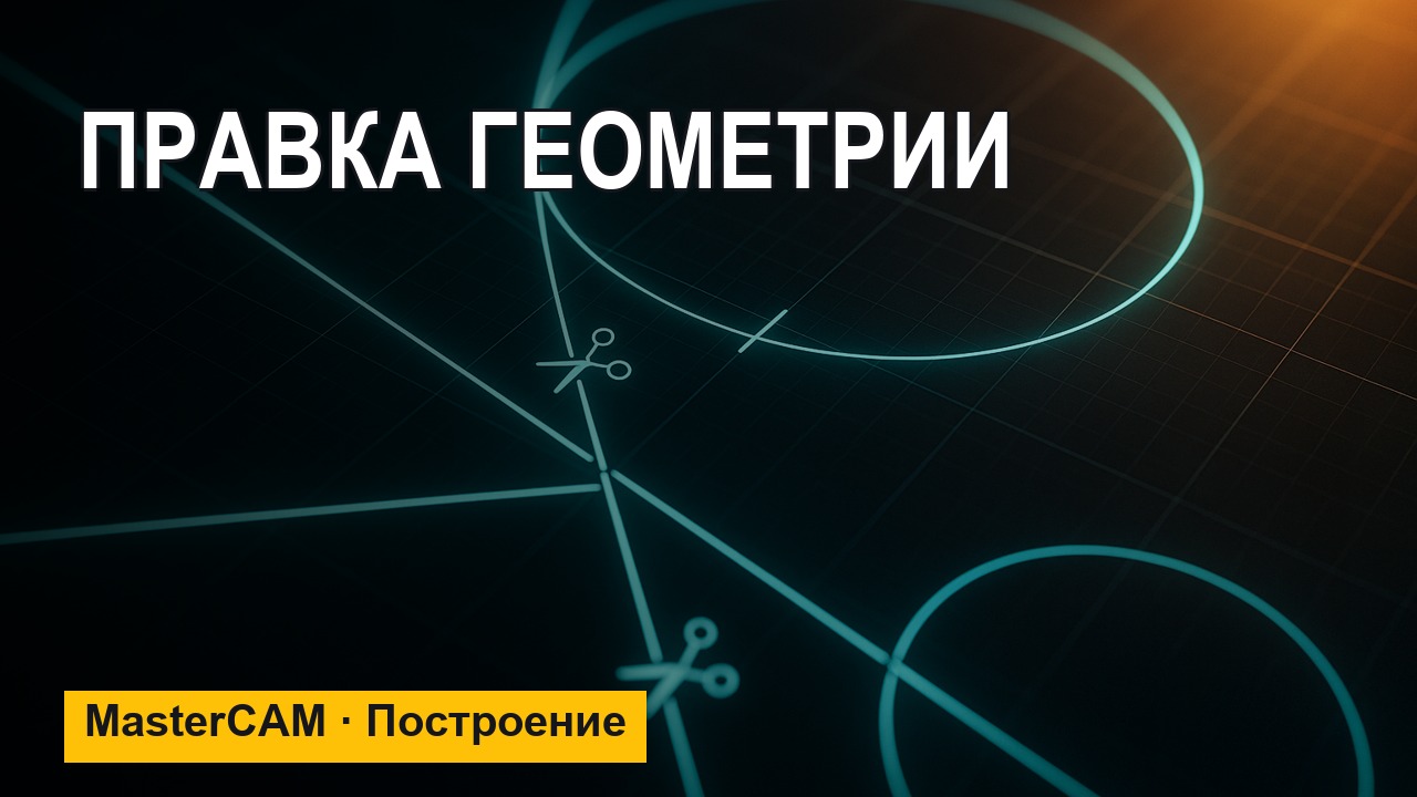 MasterCAM с нуля: правка геометрии — обрезать, разбить, соединить