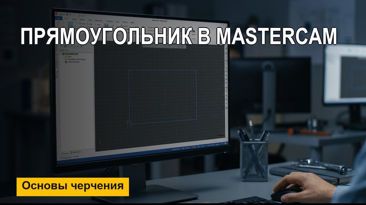 MasterCAM: построение прямоугольника — основы черчения