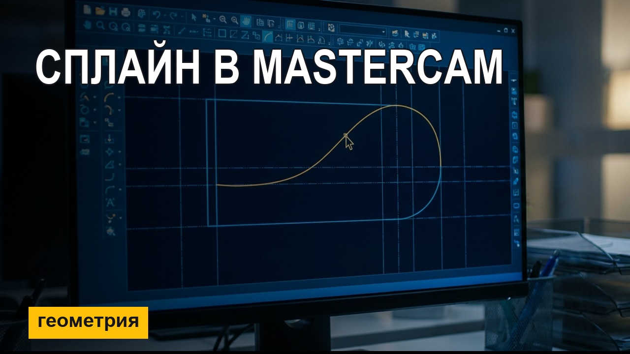 MasterCAM: построение и редактирование сплайна — ограничение обработки