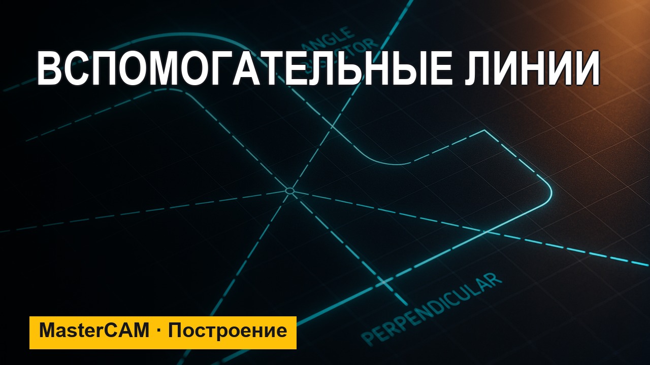 MasterCAM с нуля: вспомогательные линии — биссектриса, перпендикуляр
