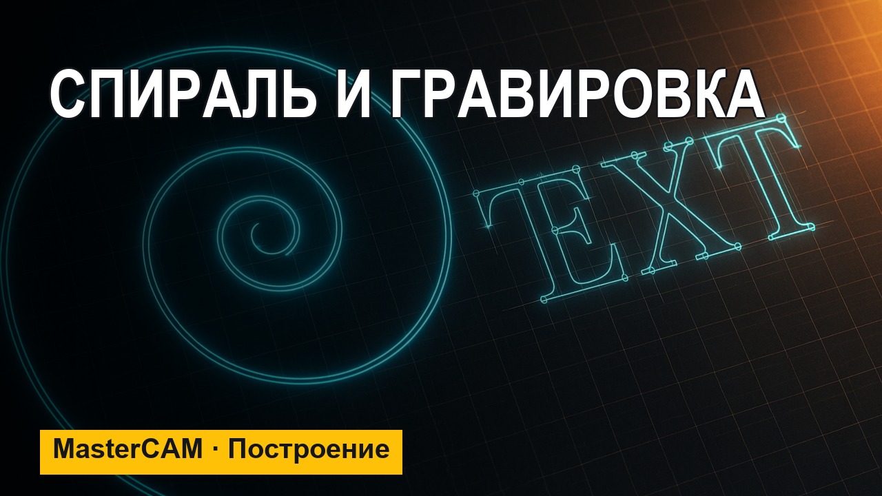 MasterCAM с нуля: спираль, виток и буквы для гравировки