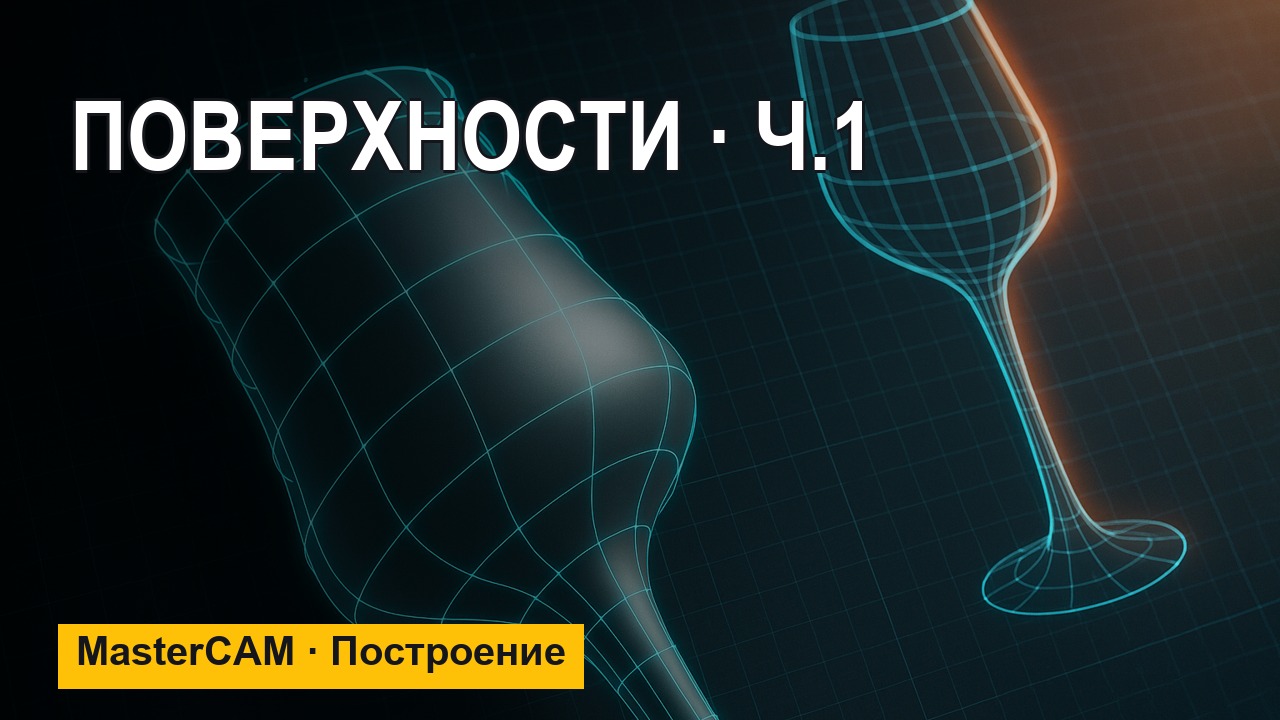MasterCAM с нуля: поверхности — по сечениям, вращения, ограниченная