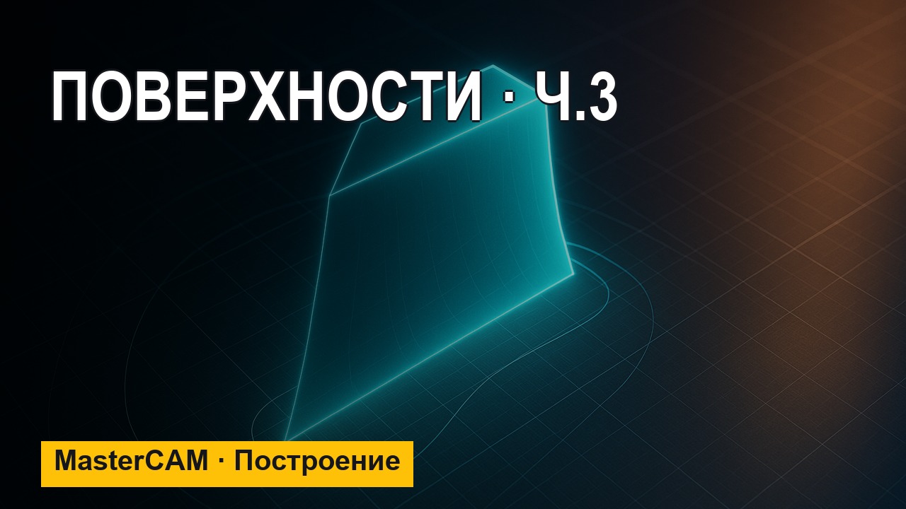 MasterCAM с нуля: поверхности — ограждающая и наклонная (ч.3)