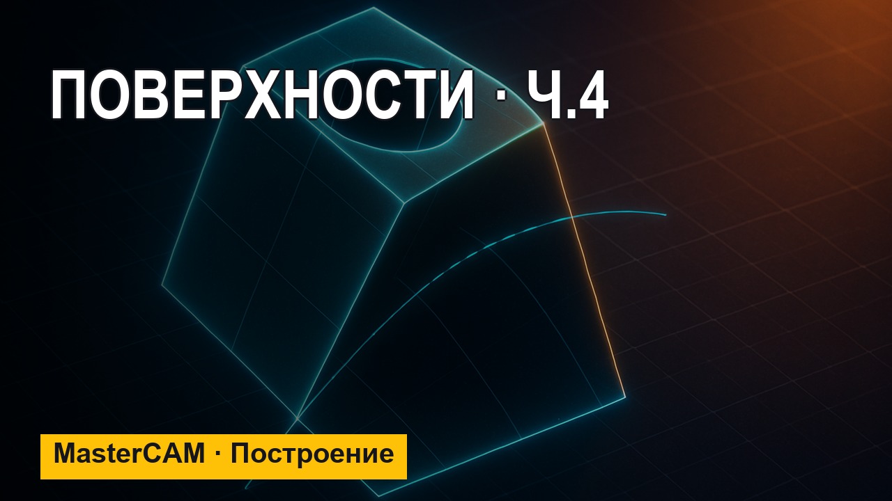 MasterCAM с нуля: поверхности — выдавленная и обрезка (ч.4)