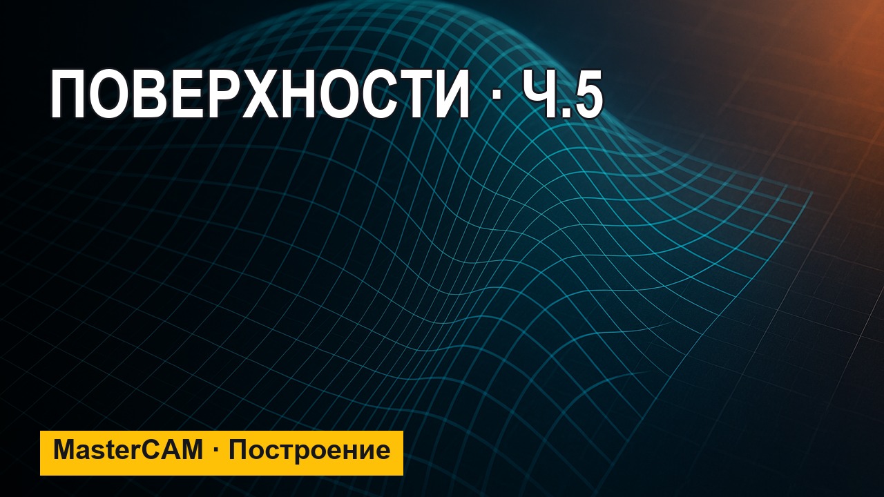 MasterCAM с нуля: поверхности — обрезка поверхностью, сеточная (ч.5)