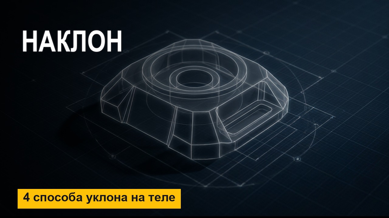 MasterCAM с нуля: Наклон тела — 4 способа построить уклон