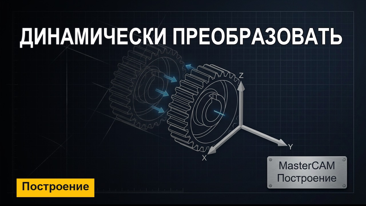MasterCAM с нуля: Динамически преобразовать — гном и оси