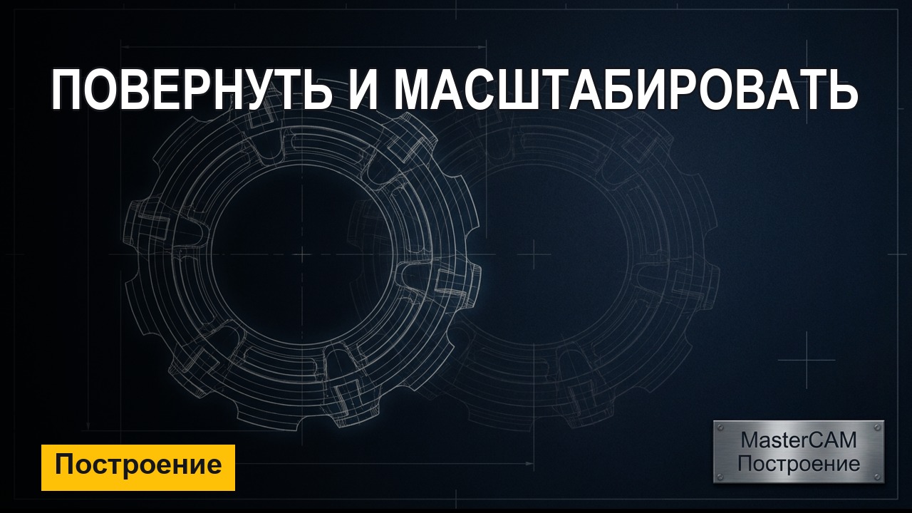 MasterCAM с нуля: Повернуть и Масштабировать тело