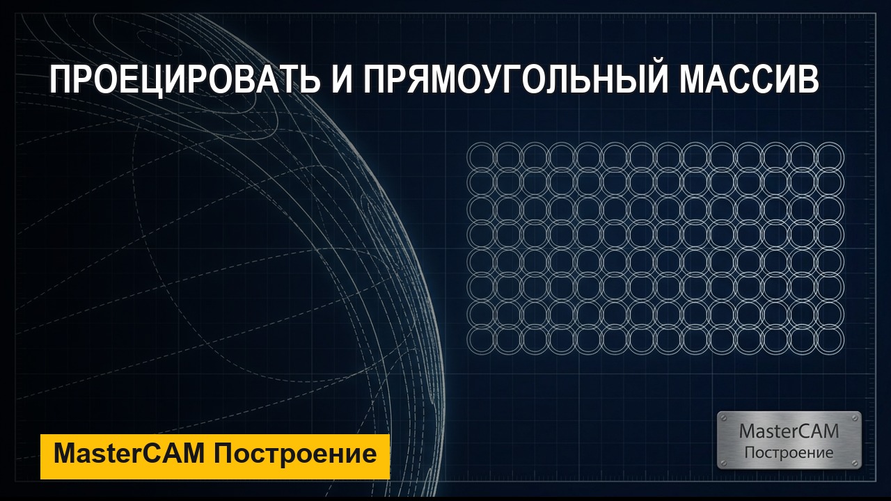 MasterCAM с нуля: Проецировать контур и Прямоугольный массив