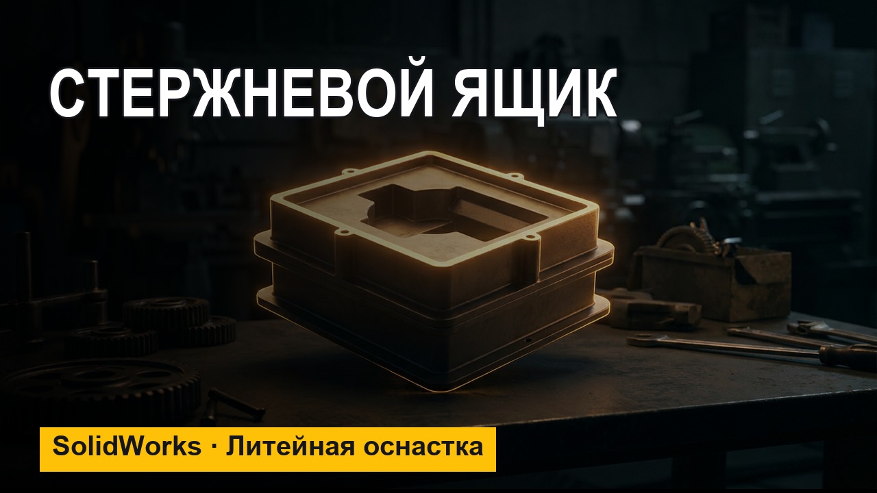 SolidWorks: стержневой ящик ручной формовки