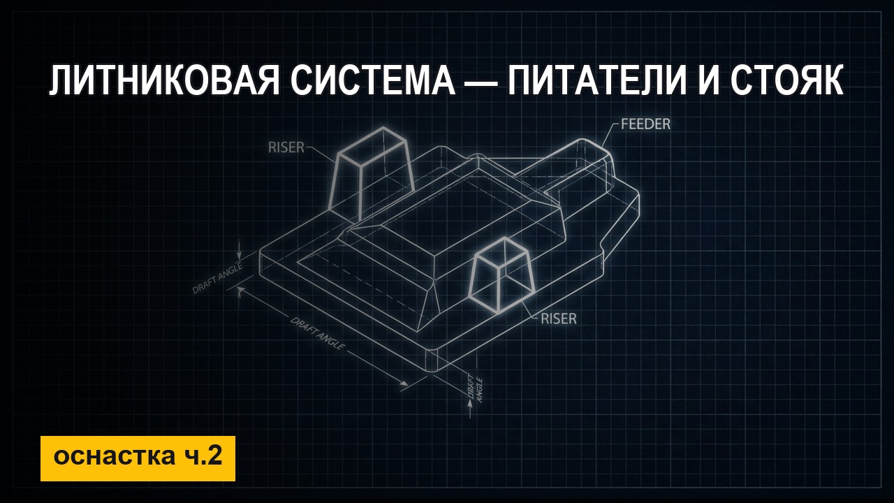 SolidWorks: литниковая система — питатели и стояк (ч.2)