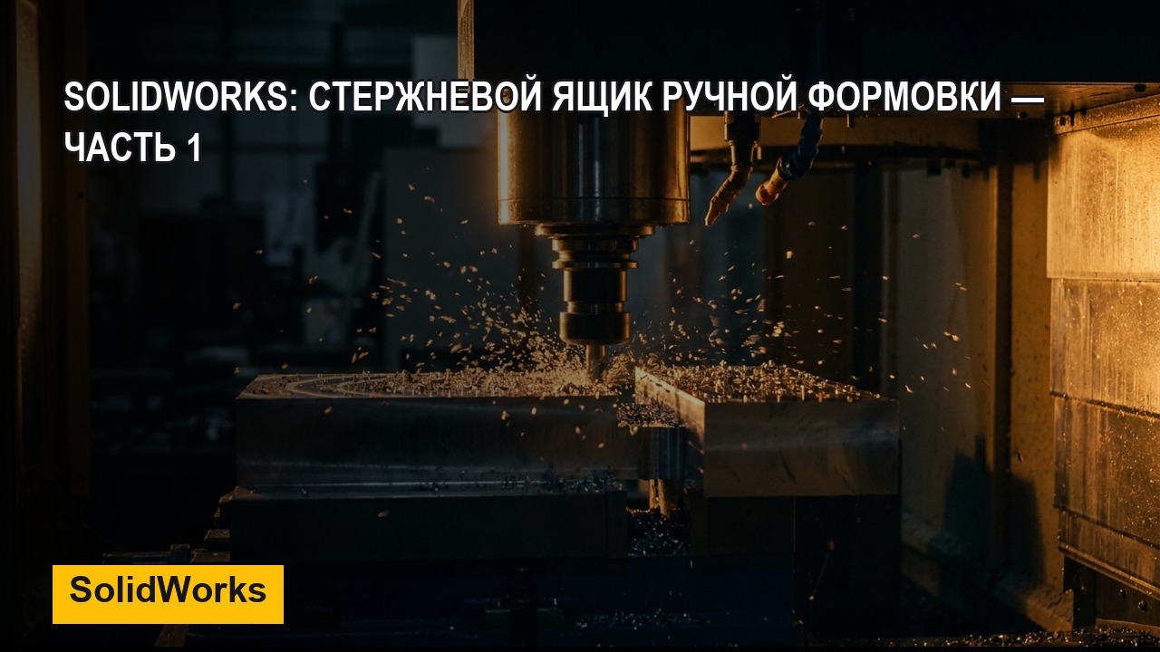 SolidWorks: построение стержневого ящика ручной формовки — часть 1