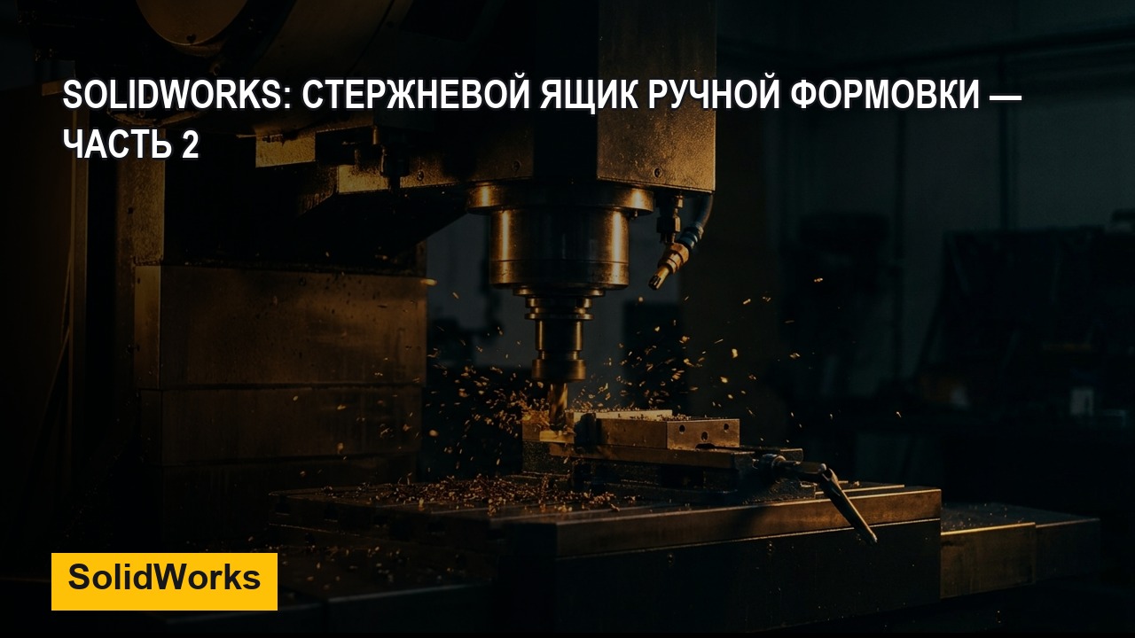 SolidWorks: построение стержневого ящика ручной формовки — часть 2