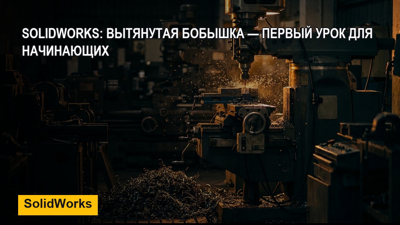 SolidWorks: команда «Вытянутая бобышка» — первый урок для начинающих
