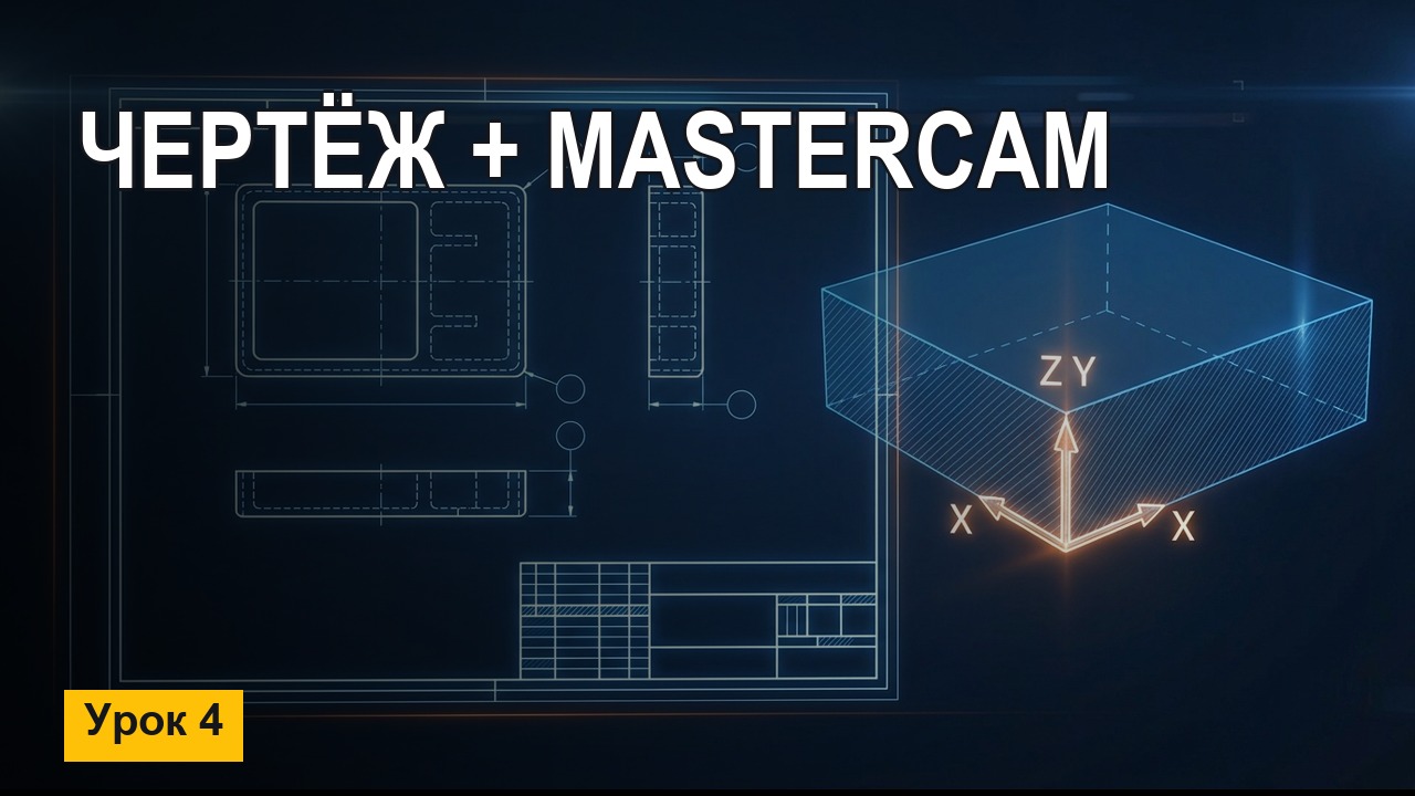 Ложемент: чертёж в SolidWorks и настройка MasterCAM 2018 (Урок 4)