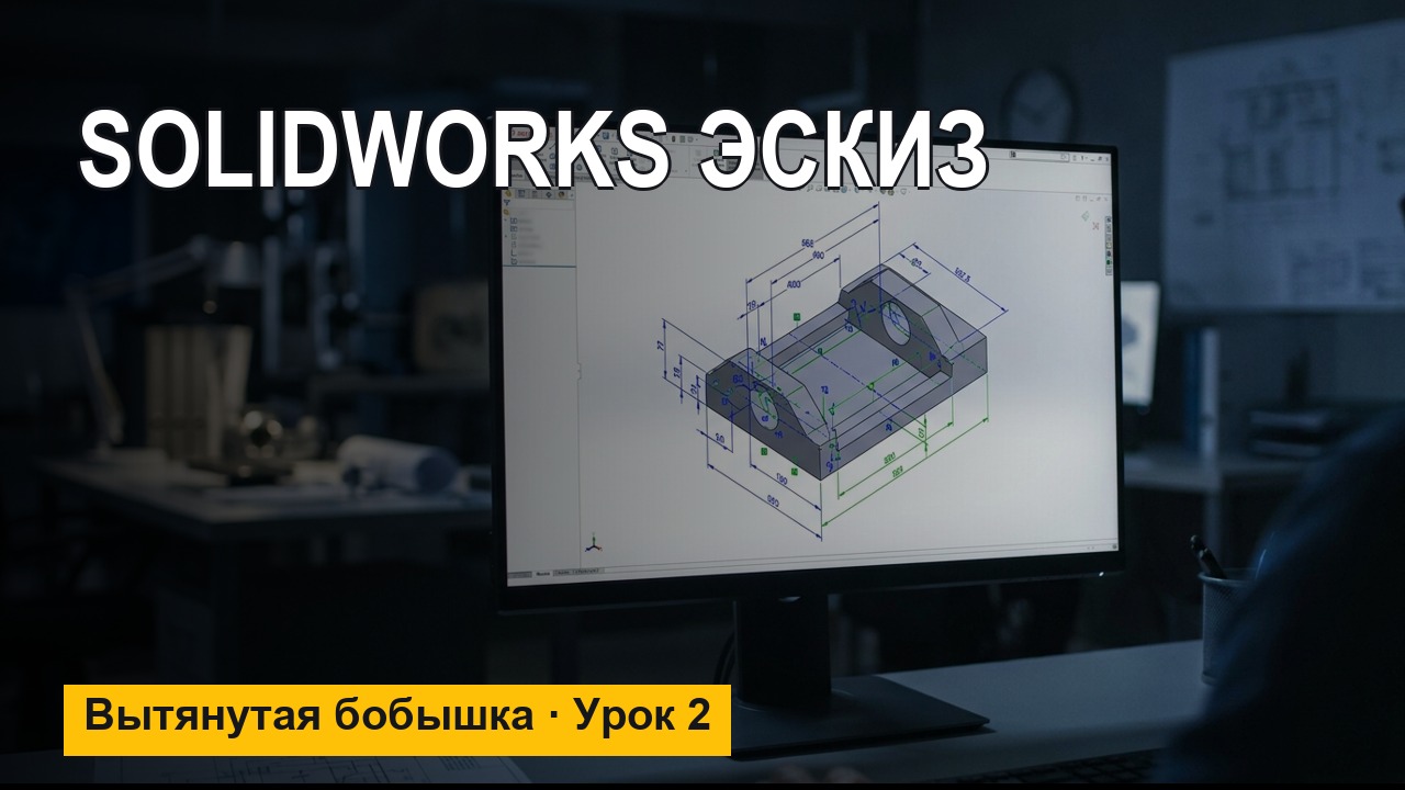 SolidWorks — сложные эскизы и вытянутая бобышка (Урок 2)