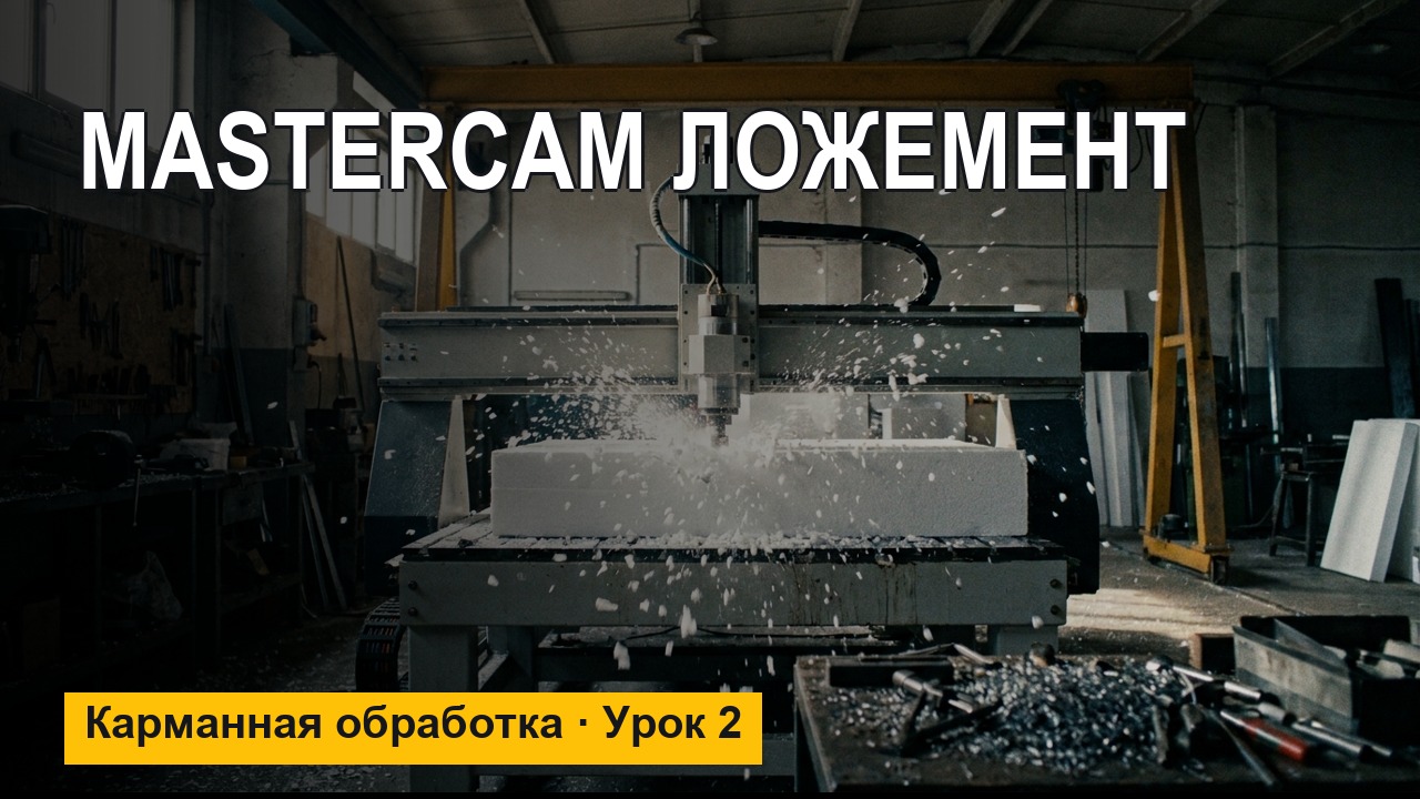 MasterCAM: ложемент из пенопласта — карманная обработка (Урок 2)