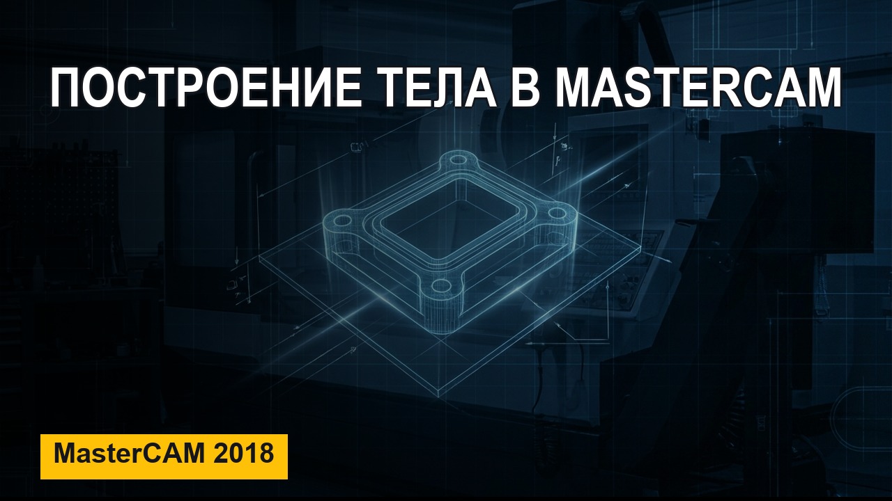 Построение 3D-модели в MasterCAM — тело детали с карманом и отверстиями