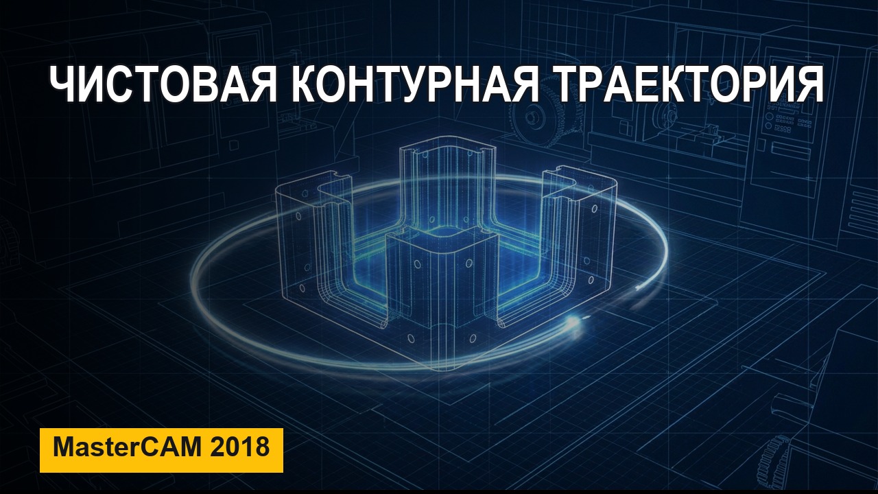 Чистовая контурная траектория в MasterCAM — обработка стенок и отверстий (Урок 2)